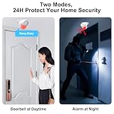 GALOOK Alarmanlage, 125dB PIR Bewegungsmelder Alarm mit 2 Fernbedienung, Anti-Diebstahl Alarmanlage Haus, Wohnung, Wohnmobil, Garage, Geschäfte, Büros, Auto, Gartenhaus - Weiß - 4