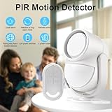 GALOOK Alarmanlage, 125dB PIR Bewegungsmelder Alarm mit 2 Fernbedienung, Anti-Diebstahl Alarmanlage Haus, Wohnung, Wohnmobil, Garage, Geschäfte, Büros, Auto, Gartenhaus - Weiß - 8