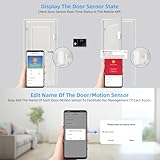 Drahtloses alarmanlage Wohnung,GSM/WiFi komplettes alarmsystem mit 120-dB-Alarmsirene, intelligenter Fernbedienung, LCD-Display, Sprachansage, Sicherheit für Zuhause, Büro - 5