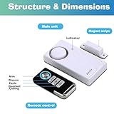 Hendun Kabelloser Tür-Alarm mit Fernbedienung, Diebstahlschutz-Fensteralarm, Kontaktsensoralarm, Innenpool Tür-Alarm, Einstiegsglocke - 6