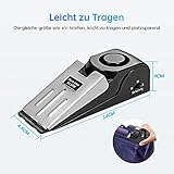 Türstopper Alarm, Türstopper mit Rutschfestem Gummi und Alarm, Alarm Keil für Tür mit 120dB (2Packung) - 5