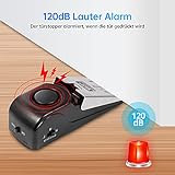 Türstopper Alarm, Türstopper mit Rutschfestem Gummi und Alarm, Alarm Keil für Tür mit 120dB (2Packung) - 2