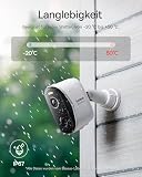 Baseus Security Überwachungskamera Aussen Akku 210Tage, 2K HD, 145 Grad, IP67 Wetterfest, Nachtsicht, Kamera Überwachung Kabellos WLAN mit Lokal Speicher, Menschen und Bewegungsmelder - N1 2-Cam Kit - 4