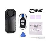Mengshen Drahtlose Motorrad Fahrrad Alarm, Diebstahlsicherung Alarm Mit Fernbedienung, IP55 Wasserdicht, 113 dB Super Laut (Schwarz) - 4
