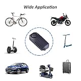 Mengshen Drahtlose Motorrad Fahrrad Alarm, Diebstahlsicherung Alarm Mit Fernbedienung, IP55 Wasserdicht, 113 dB Super Laut (Schwarz) - 7