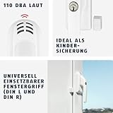 ABUS Abschließbarer Fenstergriff FG300A AL0125 - Fensterknauf mit Druckzylinder und Alarmfunktion, gleichschließend - ABUS-Sicherheitslevel 7 - 71899 - Weiß - 3