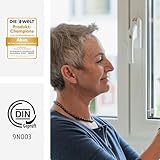 ABUS Abschließbarer Fenstergriff FG300A AL0125 - Fensterknauf mit Druckzylinder und Alarmfunktion, gleichschließend - ABUS-Sicherheitslevel 7 - 71899 - Weiß - 6
