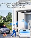 TMEZON WLAN IP Video Türsprechanlage 2 Draht,1080P Türsprechanlage mit Kamera,7''IP Touchscreen,Bewegungserkennung des Menschen,APP/Swipe Card Unlock,Aufnahme und Wiedergabe,1 Familie - 4