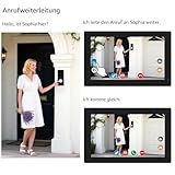 Honmidatek 2-Draht Video Türklingel Gegensprechanlage für Smartphones, 7-Zoll-Touchscreen mit Nachtsichtunterstützung, Fernentriegelung,Zweiwege-Gegensprechanlage für Villen 1 Kamera und 2 Monitoren - 5