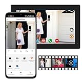 Honmidatek 2-Draht Video Türklingel Gegensprechanlage für Smartphones, 7-Zoll-Touchscreen mit Nachtsichtunterstützung, Fernentriegelung,Zweiwege-Gegensprechanlage für Villen 1 Kamera und 2 Monitoren - 7