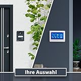 Goliath Basic Video Türsprechanlage, 2 Draht Bus, 2X 7 Monitor, Aufputz Türklingel mit Kamera, Gegensprechanlage mit Türöffner und Klingel, 1 Familienhaus, Plug & Play, Smartphone App, AV-BLS-09A - 4
