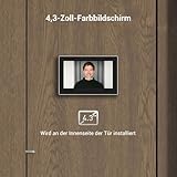 EZVIZ WLAN Türspion mit 4,3-Zoll-Farbbildschirm, 2MP Kabellose Video Türklingel Kamera mit 146°, 2200mAh Akku, 2,4GHz WiFi, Kein Bewegungsmelder, Keine Nachtsicht, Keine Videoaufzeichnung, CP2(Silber) - 6