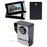 Video Türsprechanlage Türklingel Intercom System, Türsprechanlage mit 7 Zoll 2-Monitor 1-Kamera Für 1-Familienhaus, Farb-TFT-LCD IR-Kamera Nachtsicht, Elektroschloss-Steuerfunktion - 4