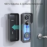 BOIFUN WLAN Video Türklingel mit Kamera, 2K-HD-funkklingel mit Kamera, 2.4GHz WLAN, Nachtsicht, PIR Bewegungserkennung, 2-Wege-Audio, Kompatibel mit Alexa, Unterstützt SD & Cloud-Speicher, mit Chime - 4