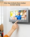TMEZON Video Türsprechanlage mit Türöffner, 2-Draht Kabel, 7-Zoll-Farbmonitor mit HD-Türklingelkamera, 2-Wege-Audio, Nachtsicht,16 Klingeltöne, Unterstützt 2 Schlösser,für 1 Familie - 2