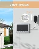 TMEZON Video Türsprechanlage mit Türöffner, 2-Draht Kabel, 7-Zoll-Farbmonitor mit HD-Türklingelkamera, 2-Wege-Audio, Nachtsicht,16 Klingeltöne, Unterstützt 2 Schlösser,für 1 Familie - 8