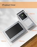 TMEZON Video Türsprechanlage mit Türöffner, 2-Draht Kabel, 7-Zoll-Farbmonitor mit HD-Türklingelkamera, 2-Wege-Audio, Nachtsicht,16 Klingeltöne, Unterstützt 2 Schlösser,für 1 Familie - 9