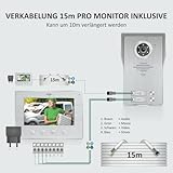 ELRO DV4000-2 Video-Türsprechanlage Kit │ 2 Wohnungen │ 1080P Full HD Kamera mit Nachtsicht │ 4-Draht Kabel │ 16 Klingeltöne - 6