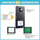 m-e Vistadoor Vistus Video-Türsprechanlage | Aluminium Außenstation für 1-Familienhaus | 7“ Innenstation | iP Türklingel mit Kamera | 4-Draht Freisprechanlage Video Sprechanlage Einfamilienhaus - 4