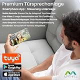 MATHFEL 2 Draht Video Fingerprint Türsprechanlage 1-Familienhaus Full HD 1080p mit 2 Jahren Garantie wetterfest - 2-Draht-Bus-Installation - 170° Kamera, 1X 7-Zoll WLAN-Monitor mit Gegensprechanlage - 8