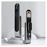 Smart Tuya Türschloss, 3D-Gesichtserkennung, Gegensprechanlage, Fingerabdruck, Passwort, Karte, digitales Türschloss (Schwarz - 01) Octopus Füße - 2