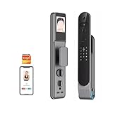 Smart Tuya Türschloss, 3D-Gesichtserkennung, Gegensprechanlage, Fingerabdruck, Passwort, Karte, digitales Türschloss (Schwarz - 01) Octopus Füße - 4