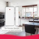 ELRO AS90S Home+ Smart Alarmanlage-WiFi-GSM Funktion-Bestens getestet-Mit Basisstation, Bedieneinheit, Bewegungsmelder, 3X Tür-/Fensterkontakt und Funk Key Ring, Komplettes Set - 11