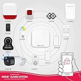 ELRO AS90S Home+ Smart Alarmanlage-WiFi-GSM Funktion-Bestens getestet-Mit Basisstation, Bedieneinheit, Bewegungsmelder, 3X Tür-/Fensterkontakt und Funk Key Ring, Komplettes Set - 21