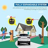 800m Reichweite drahtloses Einfahrtsalarmsystem - Bewegungssensor & Detektor-Home & Office DIY Sicherheitsalarmsystem- Überwachen & Schützen von Outdoor/Indoor Eigentum- 1 Empfänger und 2 Sensoren - 7