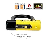 Kryptonite New York FAHGETTABOUDIT Mini Bügelschloss - Sicherheitsgrad 10/10, Anti-Diebstahl Fahrradschloss Hohe Sicherheit mit 3 Schlüsseln – 8,3 cm x 15,3 cm, Schwarz - 2