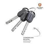 Kryptonite New York FAHGETTABOUDIT Mini Bügelschloss - Sicherheitsgrad 10/10, Anti-Diebstahl Fahrradschloss Hohe Sicherheit mit 3 Schlüsseln – 8,3 cm x 15,3 cm, Schwarz - 4