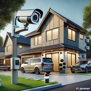 Einfamilienhaus mit angebauter Videoüberwachung