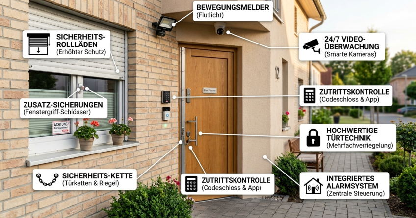 Einbruchschutz fuer Haus Wohnung